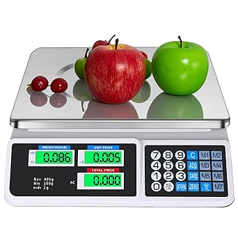 Photo 1 of CHENDY 88lb/40kg Digital Commercial Price Scale, Price Computing Scale, Commercial Scale for Food with Dual LCD Display for Farmers Market, Retail Outlets, Meat Shop, Deli