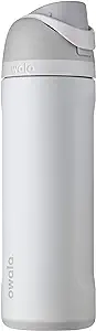 Photo 1 of Owala FreeSip Insulated Stainless Steel Water Bottle with Straw for Sports and Travel, BPA-Free, 24-oz, Shy Marshmallow