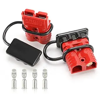 Photo 1 of BUNKER INDUST 175A 1/0AWG Battery Quick Connect Wire Harness Plug Kit Battery Cable Quick Connect Disconnect Plug for Winch Auto Car Trailer Driver Electrical Devices,2 Pcs,Red