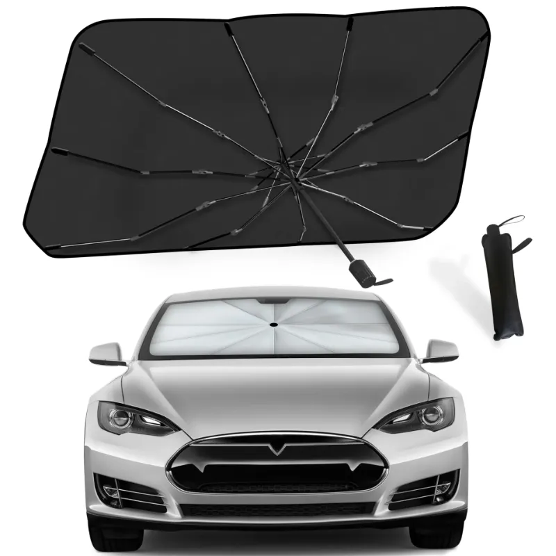 Photo 1 of EcoNour Bendable Umbrella Sun Shade for Car Windshield | Sun Visor for UV & Interior Protection | Foldable Front Window Sunshade Suitable for Sedan and SUV | Sun Blocker for Car (57x31 inches)