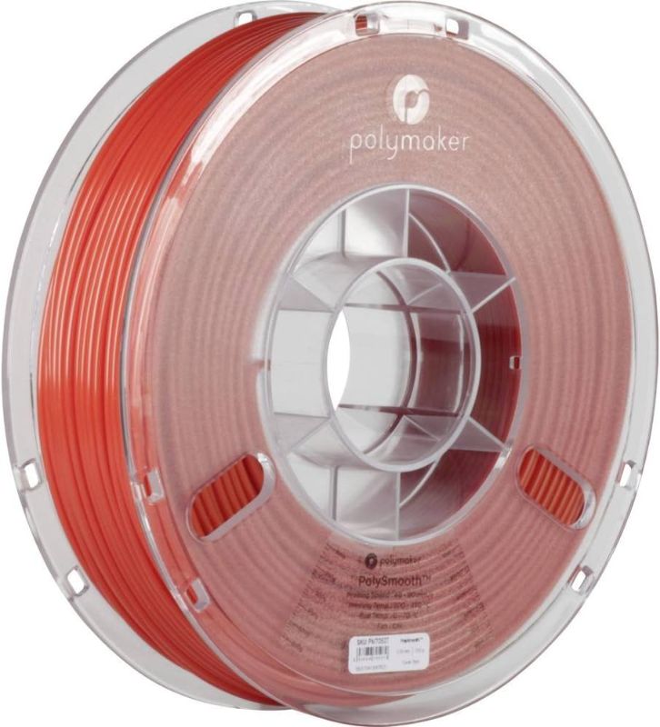 Photo 1 of 2.85mm(3mm) Polymaker PolySmooth PVB Filament 2.85mm 3D Printer Filament Coral Red 750g Spool - Print Like PLA Filament 2.85, Easy Smoothable Post Process with IPA Alcohol, Work with Polysher 2.85mm