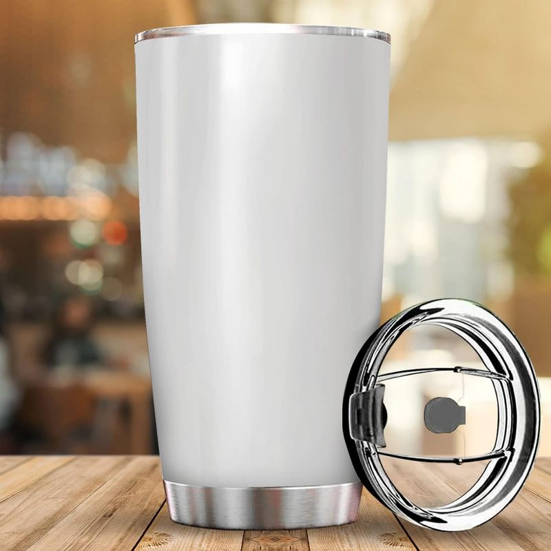 Photo 1 of GLANRA Tumbler Cup with Lid, Coffee Mug 20oz Stainless Steel, Water Tumbler
