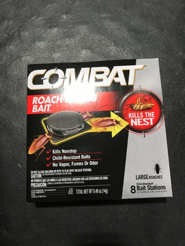 Photo 2 of Combat  Killing Bait, Roach Bait Station For Large Roaches, Kills The Nest, Child-Resistant, 8 Count