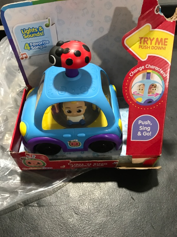 Photo 2 of CoComelon Push ‘N Sing Family Car - Interactive Musical Light-Up Car - Fan Favorite Characters and Song Clips - Toys for Toddlers and Preschoolers