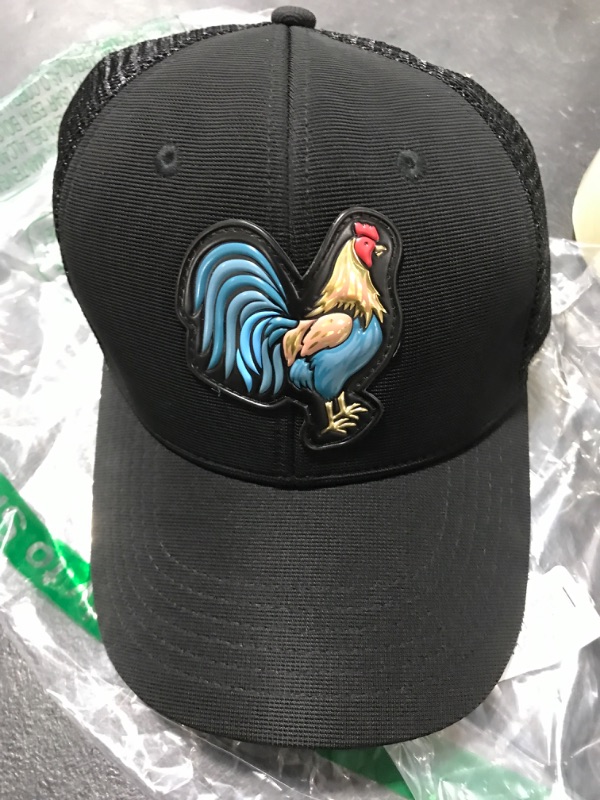 Photo 2 of A Bless Yo! Chicken 3D Patched Curved Trucker Sports Motorcycle Baseball Cap Hat 