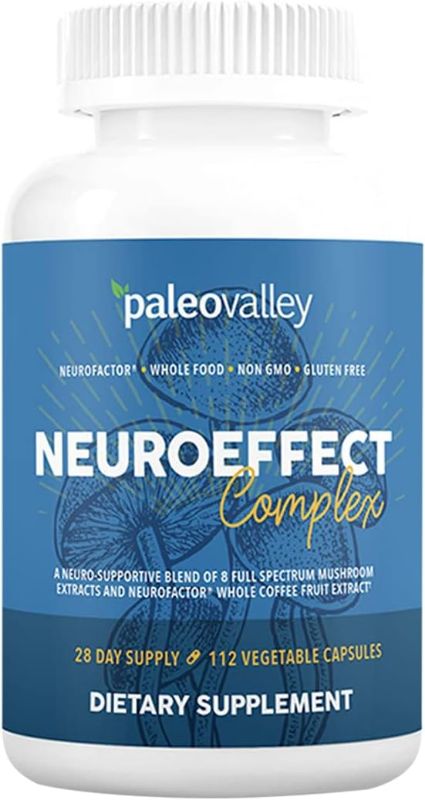 Photo 1 of Paleovalley NeuroEffect - Neuro Mushroom Coffee Nutritional Supplement for Focus, Memory, and Energy Support - 28-Day Supply - 8 Full Spectrum Mushroom and Whole Coffee Fruit Extracts
