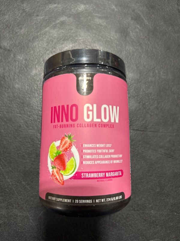 Photo 2 of InnoSupps Inno Glow Collagen Blend Infusion for Beauty & Wellness (Strawberry Margarita) 20 Servings
