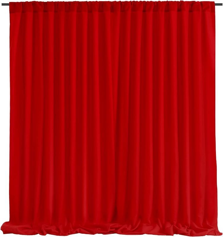 Photo 1 of RED Tulle Backdrop Curtains for Birthday Party Wedding Photo Drapes Backdrop for Studio Photoshoot Props Bridal Shower 5 ft X 10 ft (W)5ft x (H)10ft (1 Panels) RED
