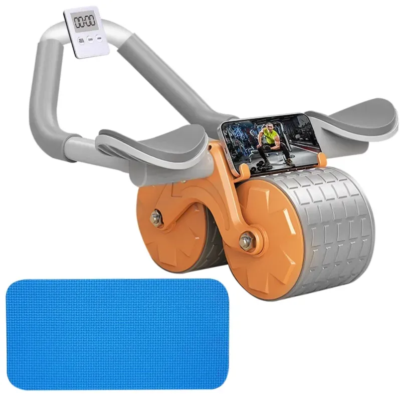 Photo 1 of Automatic Rebound Abdominal Wheel, Ab Roller with Elbow Support for Core Workout, Plank Ab Roller for Core Trainer with Timer/Phone Holder, Ab Roller for Abs Workout in Office, Home, Outdoor