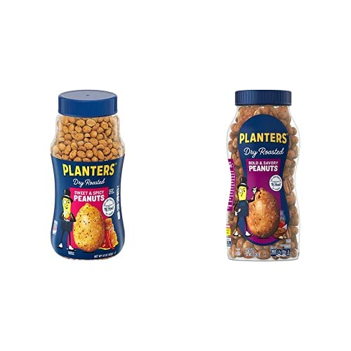 Photo 1 of Bundle of Planters Sweet and Spicy Dry Roasted Peanuts, 16 oz. + PLANTERS Bold & Savory Dry Roasted Peanuts, 16 oz Sweet & Spicy + Bold & Savory 16 oz (3 PACK)