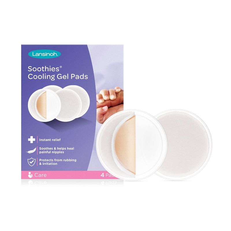 Photo 1 of ( 2 PACK) Lansinoh Soothies Cooling Gel Pads, 4 Count, Breastfeeding Essentials, Provides Cooling Relief for Sore Nipples