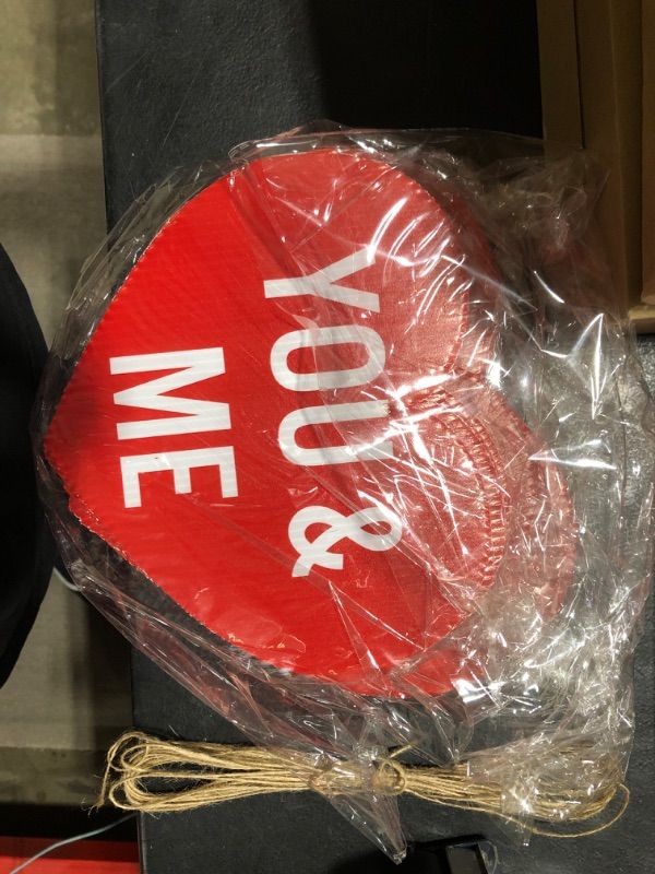 Photo 1 of 24 Pcs Outdoor Valentine's Day Decorations Giant Heart Shaped Hanging Porch and Tree Yard Lawn Ornaments Valentines Oversized Heart Yard Decor for Valentines Day Wedding Party Supplies RED