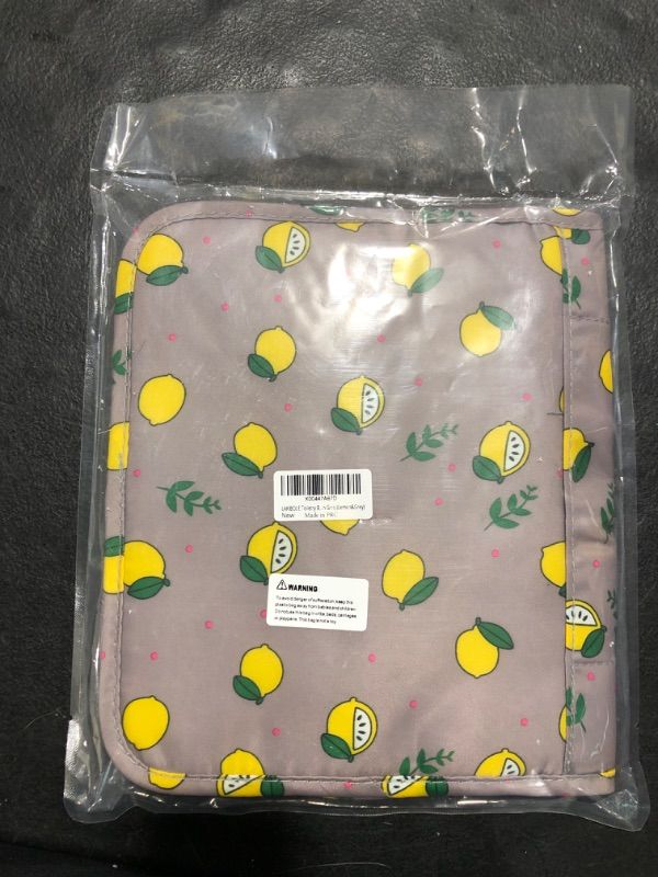 Photo 2 of Toiletry Bag Travel Multifunction Cosmetic Bag Portable Hanging Organizer Bag for Women Girls (Lemon&Grey)