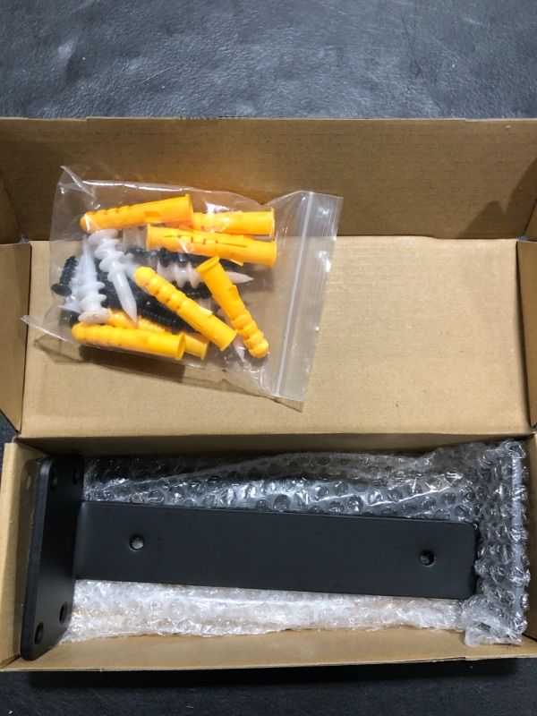 Photo 1 of Shelf Bracket, 2 Pieces Floating Shelf Brackets, Invisible Shelf Brackets, Shelf Brackets, Floating Shelf Brackets, Heavy Duty Brackets, Shelf Bracket, Wall Shelf Bracket for Shelves - black/20cm