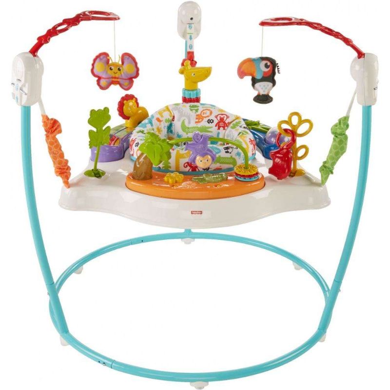 Photo 1 of Fisher-Price Colorful Light up Comfy Animal Activity Baby Jumperoo Bouncer Toy
