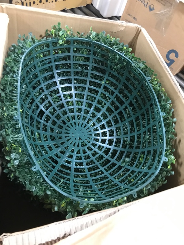 Photo 1 of tonchean Artificial Boxwood Balls Topiary 4 Pcs with Two 19" Ball and Two 9" Ball Realistic Round Artificial Plant Topiary Ball Decorative Balls for Indoor,Outdoor, Home Wedding Decor