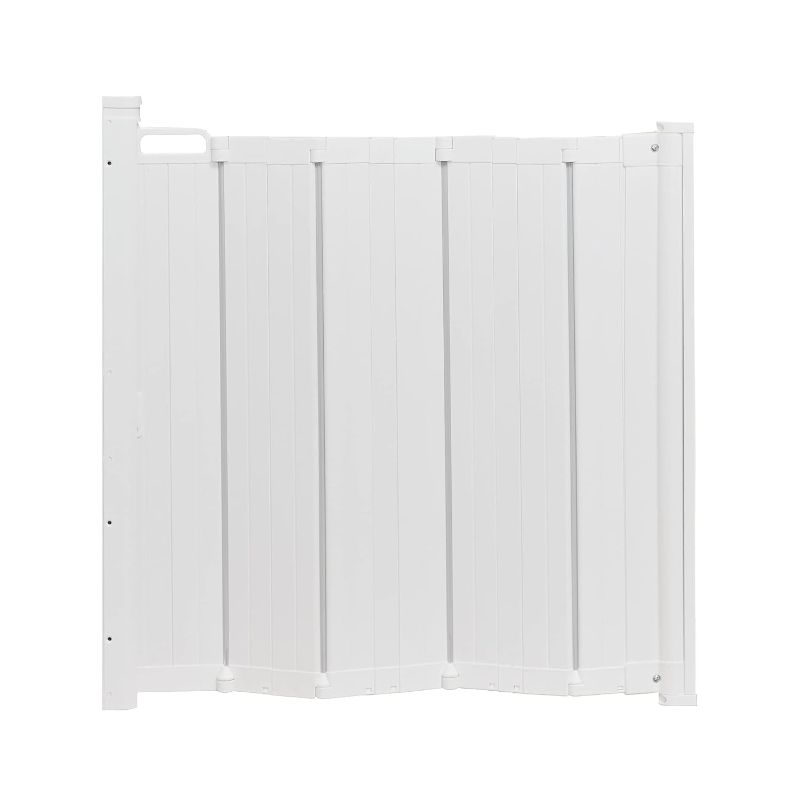 Photo 1 of BabyDan Guard Me Retractable Safety Gate for Spaces Between 21.7 to 36.2 Inches with Mounted Height of 28 Inches, White
