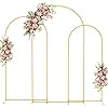 Photo 1 of Putros Metal Arch Backdrop Stand White Wedding Backdrop Stand Set of 2 Square Arch Frame for Birthday Party Graduation Ceremony Decoration Set of 2 --2pcs