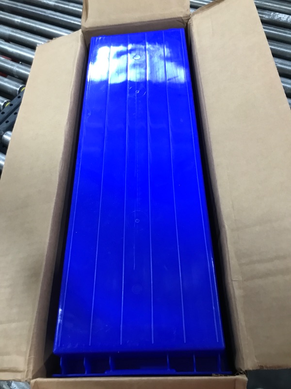 Photo 2 of Akro-Mils 30184 Plastic Nesting Shelf Bin Box, (24-Inch x 8-Inch x 4-Inch), Blue, (6-Pack)