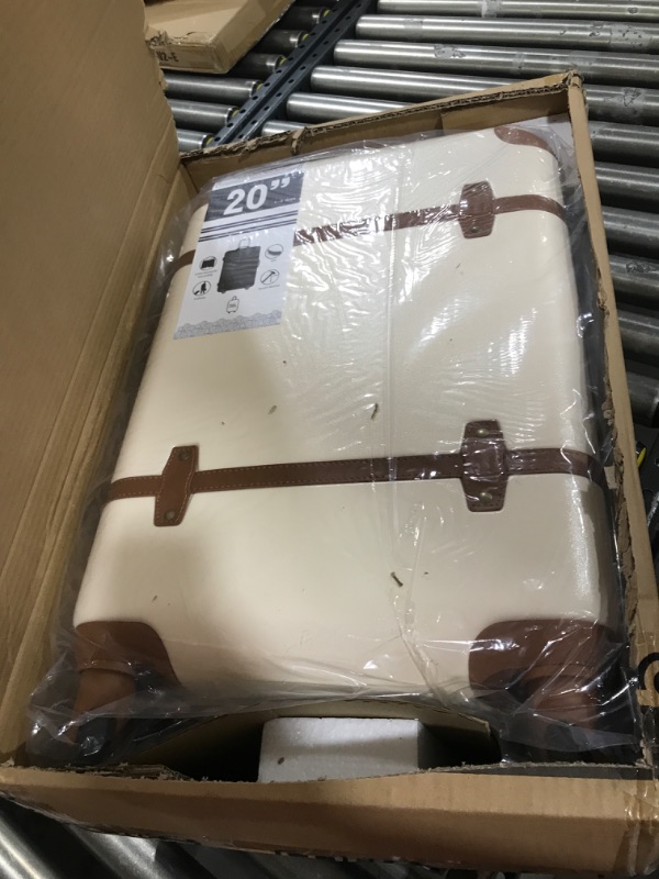 Photo 1 of Coolife Luggage ONE Piece Suitcase Set Carry On Luggage Hardside Luggage TSA Lock Spinner Wheels Telescopic Handle (White,            (BP/TB/20)) White  (BP/TB/20)