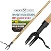 Photo 1 of Papa's Weeder - Stand Up Weed Puller Tool Made with Long Wooden Handle - Real Bamboo & 4-Claw Steel Head - Easly Remove Weeds Effortlessly Without The Need to Tug, Bend, Or Flex,