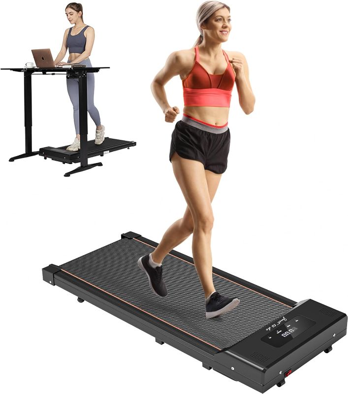 Photo 1 of Under Desk Treadmill Walking Pad 2 in 1 Walkstation Jogging Running Portable Installation Free for Home Office Use, Slim Flat LED Display and Remote Control
