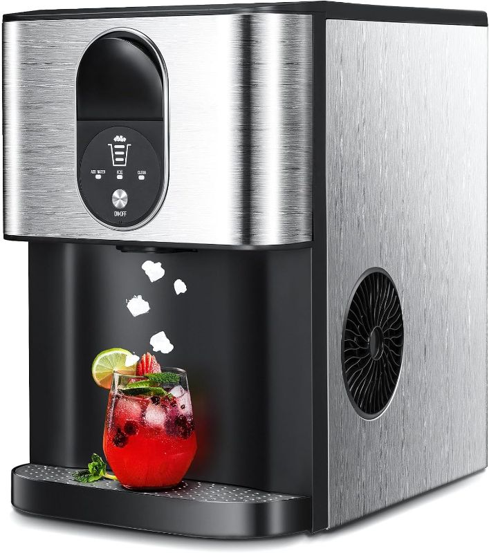 Photo 1 of ZAFRO Countertop Nugget Ice Maker 44lbs/24H,Opal Nugget Ice Maker Machine,with Self-Cleaning Function/Silver
