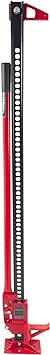 Photo 1 of 60-Inch High-Lift Ratchet Off-Road Utility Farm Jack, 6000 Pound/3 Ton Capacity in Red, Suitable for Farm, Automotive, Truck, Off-Road Vehicle, Jeep, SUV, and More. (60")
