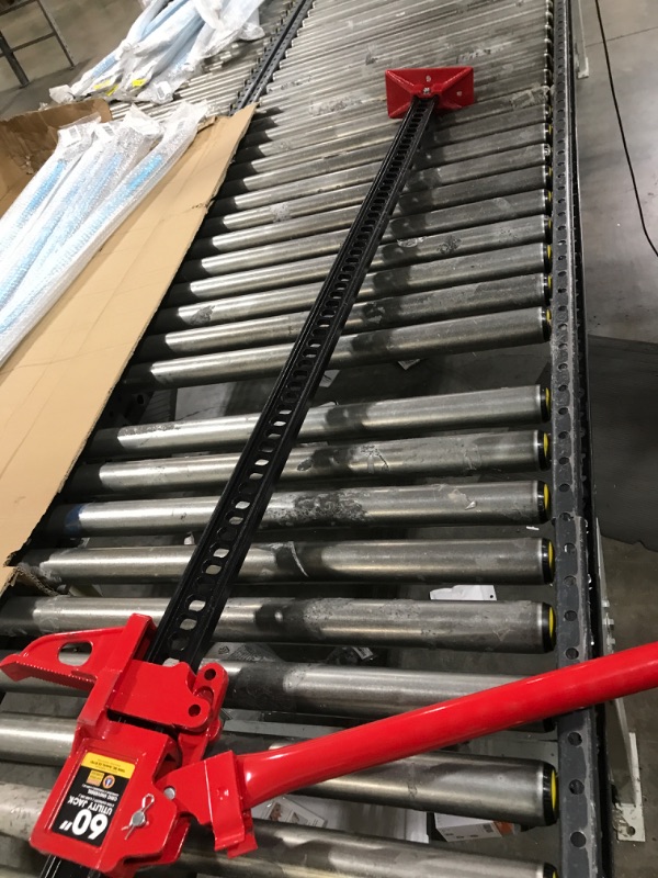 Photo 3 of 60-Inch High-Lift Ratchet Off-Road Utility Farm Jack, 6000 Pound/3 Ton Capacity in Red, Suitable for Farm, Automotive, Truck, Off-Road Vehicle, Jeep, SUV, and More. (60")