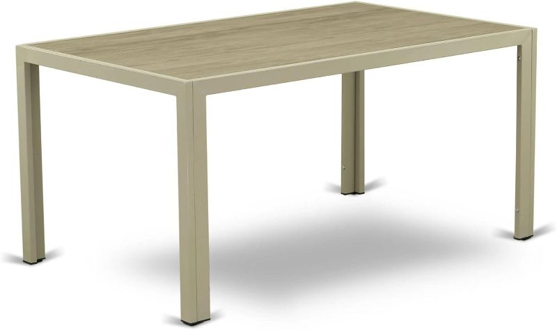 Photo 1 of east west furniture jubi patio table with plastic wood top
