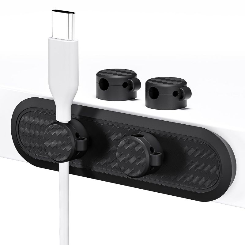 Photo 1 of Cable Management, Cord Organizer with Magnetic Cable Clips, Desk Accessories for Most Phone Cable?1 Pack?
