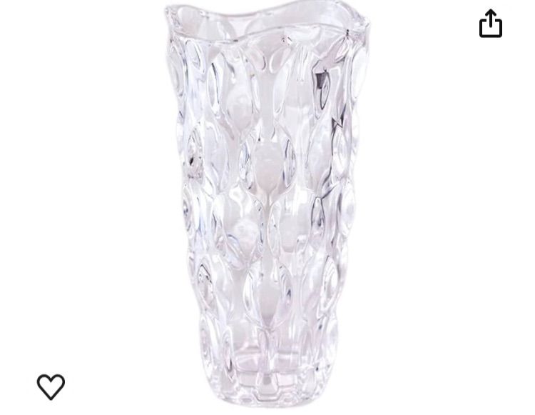 Photo 1 of Unbreakable Flower Glass Vase 3.5lb 9.5inch Transparent vase Bohemian Style, for Centerpieces,Kitchen,Office, Living Room,Wedding,Gifts, Perfect Home Decor Glass Vase (Transparent)