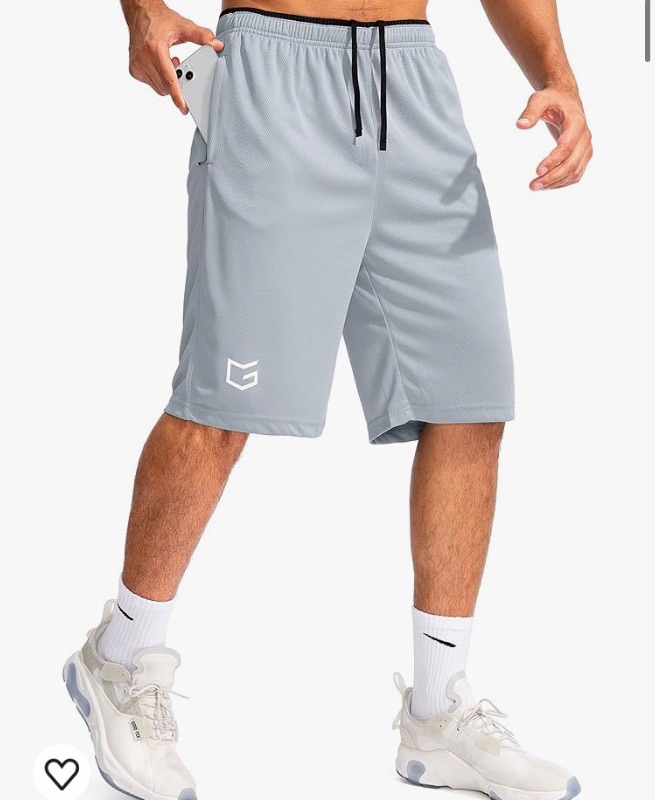 Photo 1 of G Gradual Men's Basketball Shorts with Zipper Pockets Lightweight Quick Dry 11" Long Shorts for Men Athletic Gym