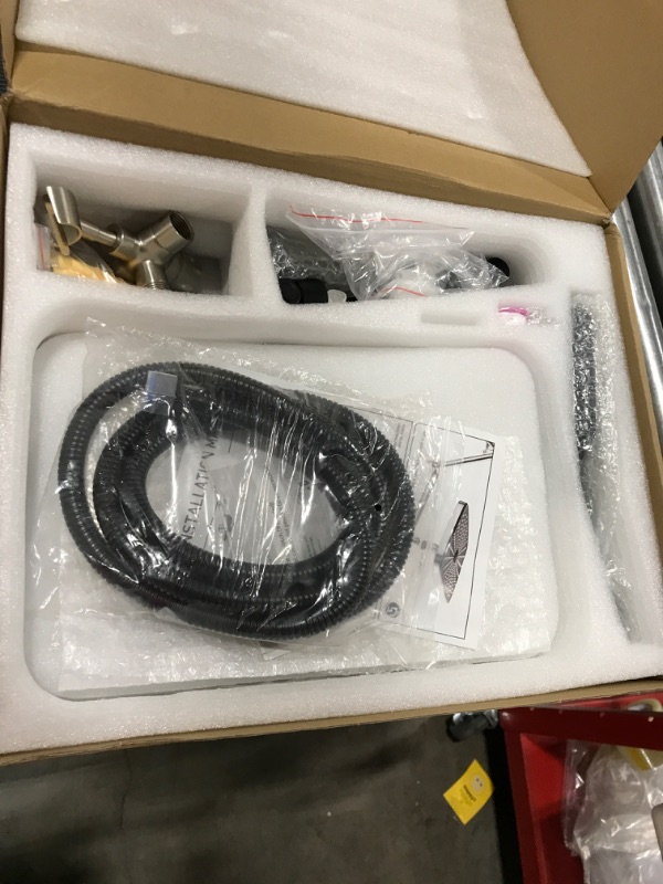 Photo 1 of Jcrob 14 Inch Shower Head With Handheld, High-Pressure Rain/Rainfall Shower Heads With 3+1 Settings Handheld Spray, Including 3-Way Diverter, Extension Arm - Height/Angle Adjustable(Matte Black) 14 Inch Matte Black