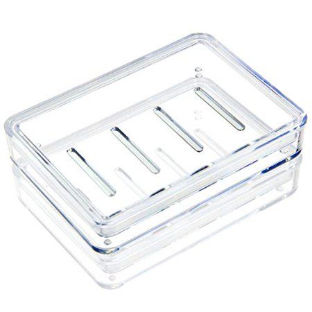 Photo 1 of Youngever 4 Pack Soap Holders, Soap Dish, Soap Saver, Clear Bar Soap Holders for Shower, Sink Bathroom
