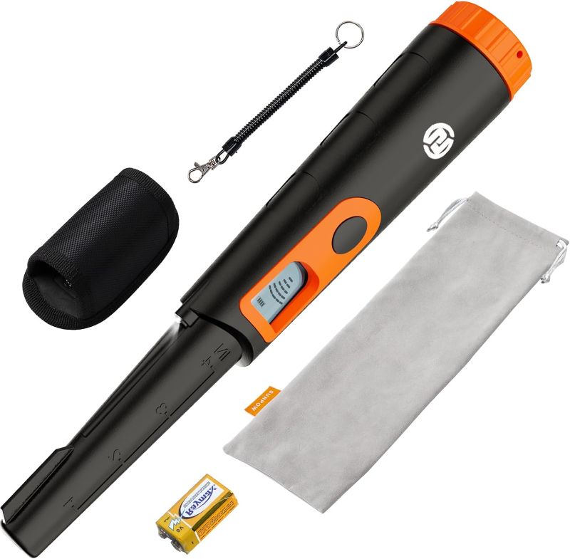 Photo 1 of SUNPOW Metal Detector Pinpointer for Adults & Kids, Fully Waterproof, 360°Detection Handheld Pin Pointer Wand with LCD Screen, 3 Modes (Buzzer, Vibration,Sound) for Treasure Hunting- OTMD08
