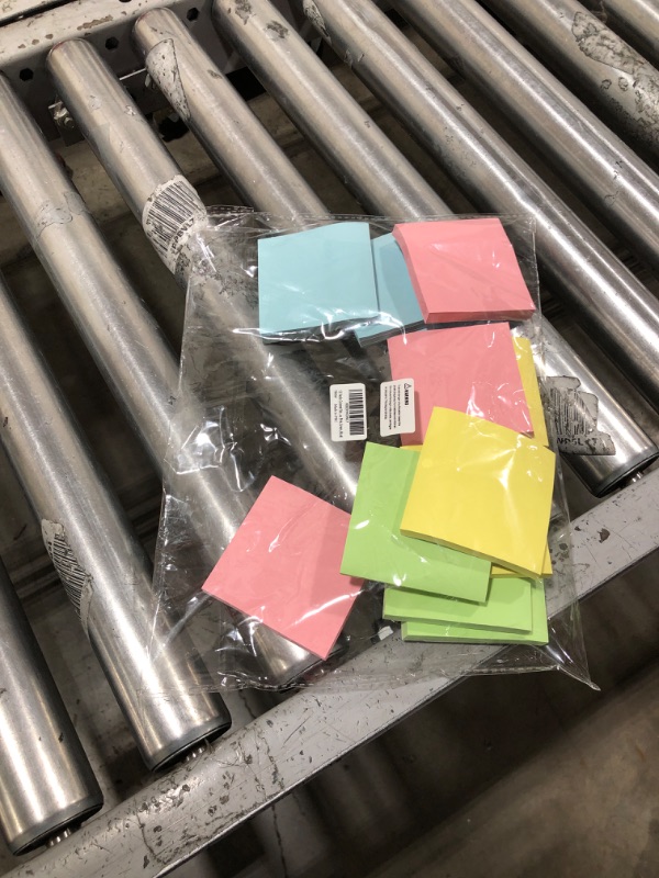 Photo 2 of 12 Packs Colored Sticky Notes, 3"x3" Self-Stick Pads with 960 Sheets in Total, 80 Sheets/Pack, Perfect for Office, Home, School, Meetings - 4 Colour (Yellow, Pink, Green, Blue) 12 Pack Sticky Note