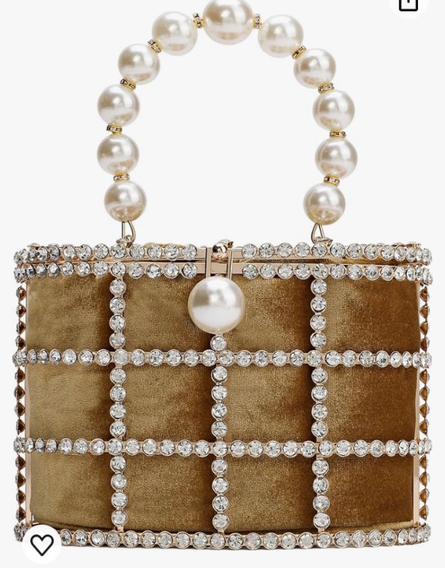 Photo 1 of Evening Handbag Women Clutch Purses with Pearl Diamonds for Wedding Prom Birthday Party Dinner Accessories