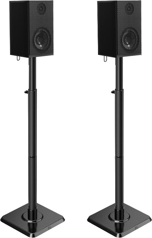 Photo 1 of Mounting Dream Speaker Stands Height Adjustable for Satellite & Small Bookshelf Speakers, Set of 2 Floor Stand Mount for Bose Polk JBL Sony Yamaha and Others - 11LBS Capacity MD5402
