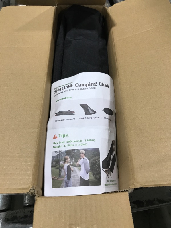 Photo 1 of CAMPING CHAIR EASY ASSEMBLY WITH BLACK CARRYING BAG 