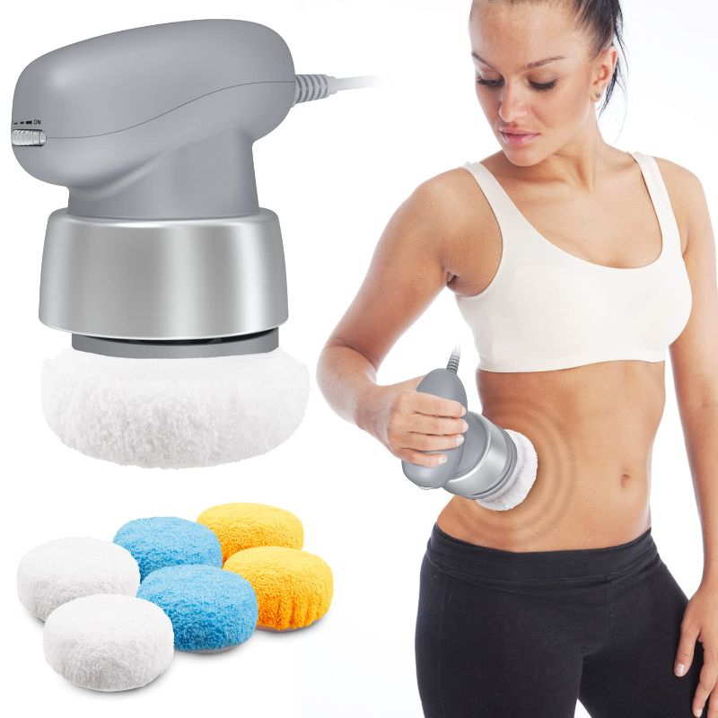 Photo 1 of Caytraill Cellulite Massager Body Sculpting Machine – Body Sculpting Massager with 6 Washable Pads, Adjustable Speeds – Handheld Electric Body Massager for Belly, Waist, Legs, Arms, Butt Grey