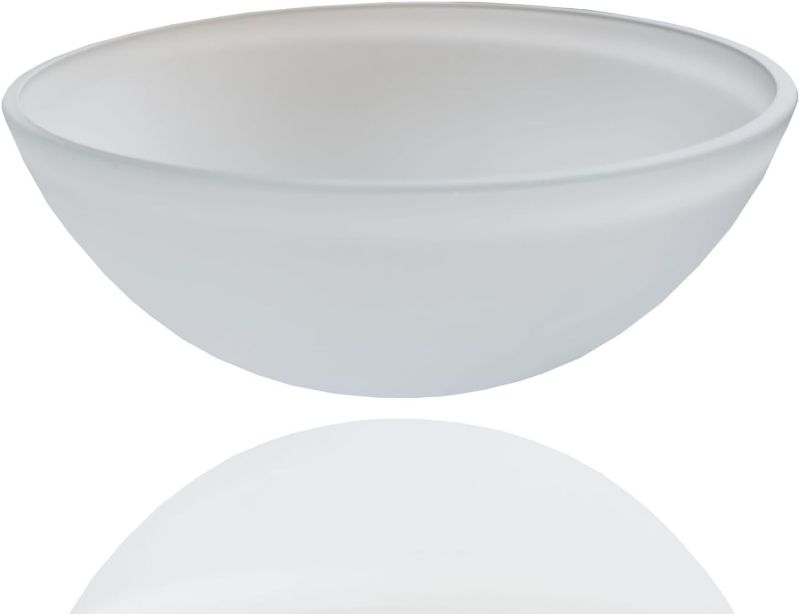 Photo 1 of Frosted Glass Ceiling Light Cover Replacement For Ceiling Mounted Fixture Or Ceiling Fan Replacement Globes 11.57" Dia x 3.58" Height- Glass Light Cover - Light Fixture Replacement Glass Frosted White
