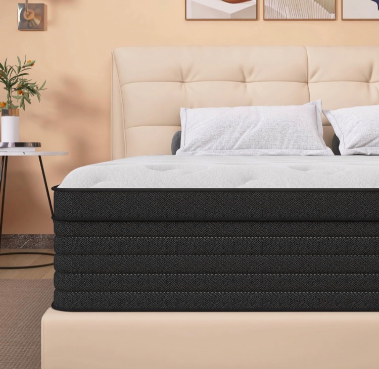 Photo 1 of King Mattress, 14 Inch Individual Pocket Springs with Gel Memory Foam, Medium Firm Mattresses in a Box, Hybrid King Size Mattress with Pressure Relief