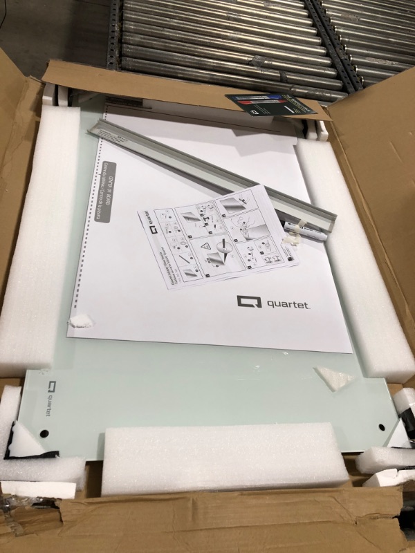 Photo 1 of Quartet Glass Whiteboard, Magnetic Dry Erase White Board, 3' x 2', White Surface, Infinity 