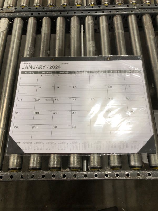 Photo 1 of 2024 Desk Calendar Large 22x17" Runs From January 2024-June 2025 (Black)