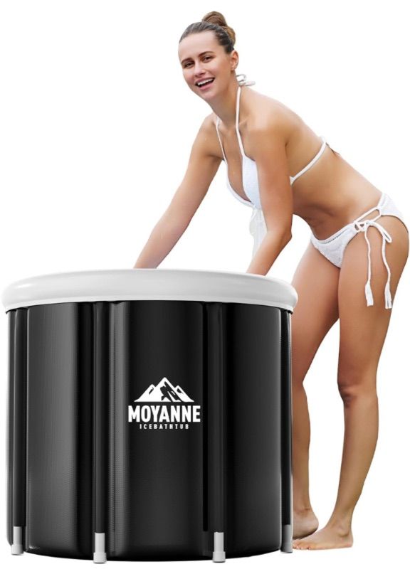 Photo 1 of Large Size ice bath cold plunge tub for athletes pod portable, Multiple Layered Portable Ice Pod (Black)