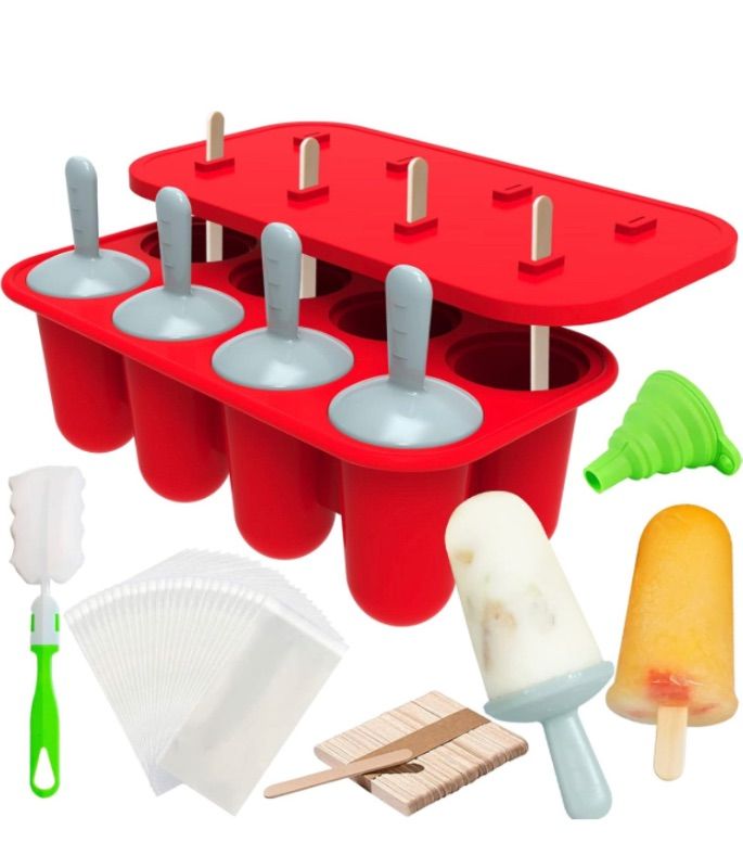 Photo 1 of WIBIMEN Popsicle Mold Set, 8 Pieces Mini Silicone Popsicle Maker, BPA-Free Easy Release