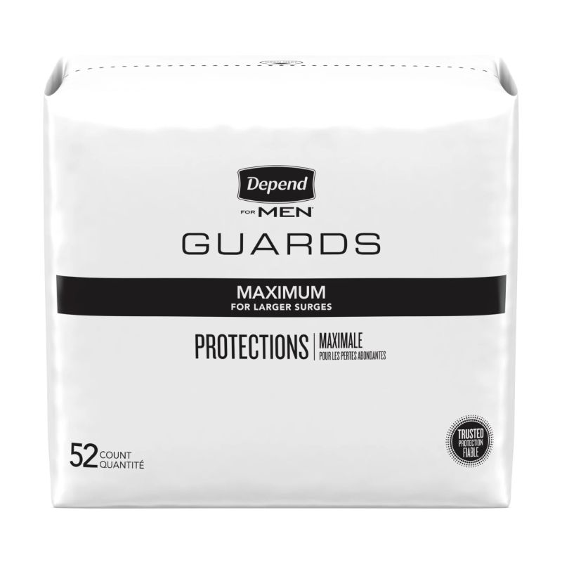 Depend Incontinence Guards for Men, Maximum, 52 Count for sale | North ...