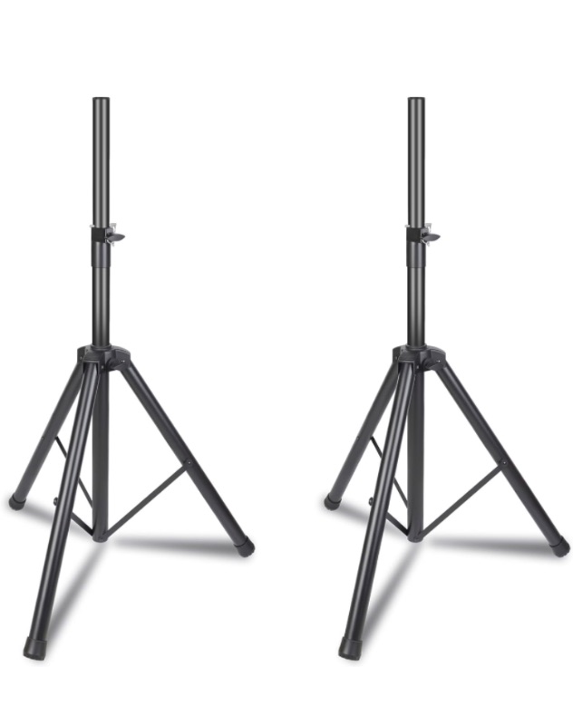 Photo 1 of Speaker Stands Pair Heavy Duty Speaker Tripod Stand Adjustable Height from 35 to 60 Inch Universal Speaker Stand 35 MM Compatible