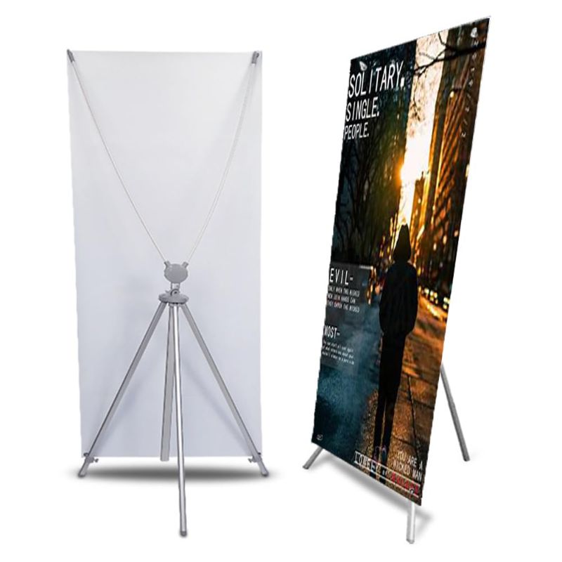 Photo 1 of 2 Pack X-Frame Banner Stand Fits Any Banner Adjustable SIZE 24"x63" with Carrying Bag